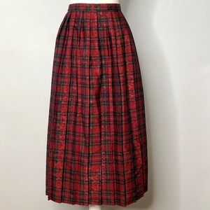 Vintage Pleated Maxi Skirt - Size 14